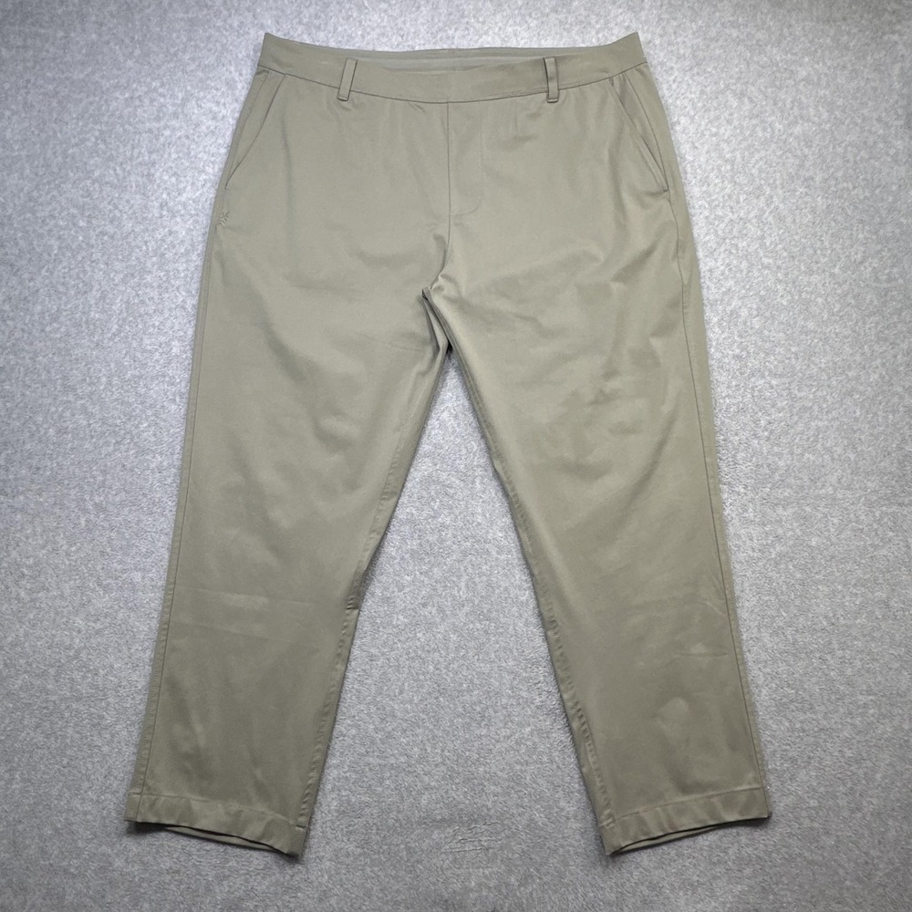 Rhone Commuter Pants Men XL Beige Pull On Stretch Chino Performance Casual 38x26